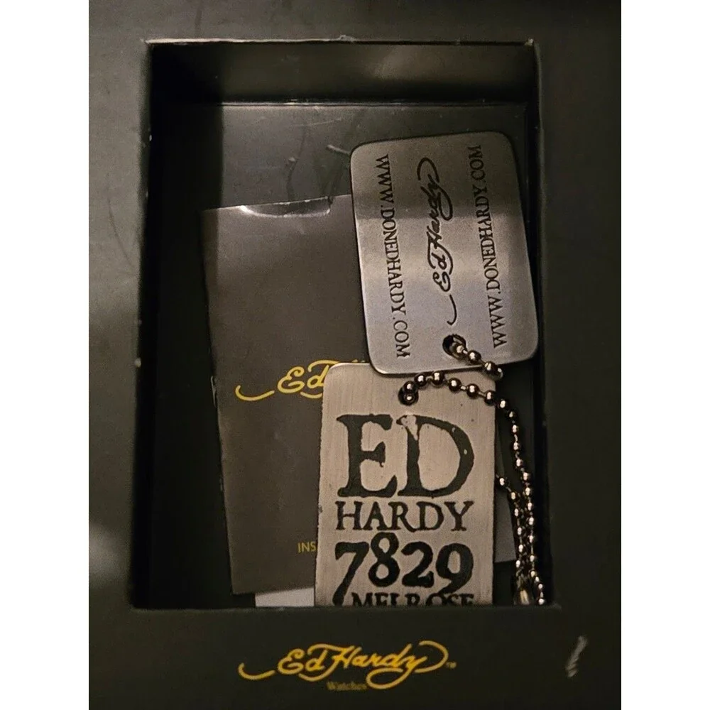 Ed Hardy Skull Leather Band  Collection Watch (SG-29)
